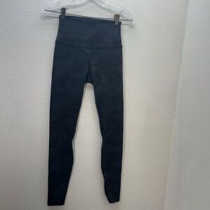 Lululemon Align High-Rise Heritage 365 Camo Deep Coal Black Pants Leggings Sz 4
